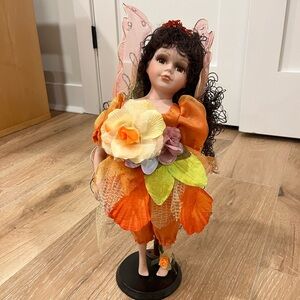 JMisa Orange Fairy Doll with Floral Dress